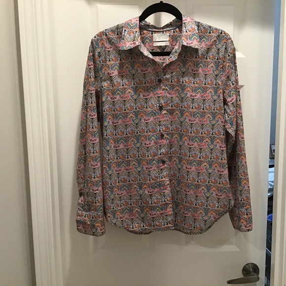 J Crew Liberty Blouse Size 10 Slim - Picture 1 of 4